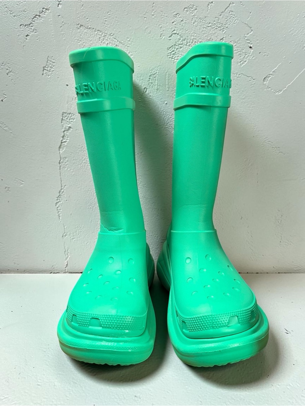 Bright Teal Tall Rubber Rain Boots